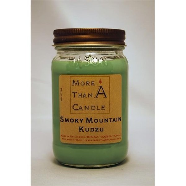 More Than A Candle More Than A Candle SMK16M 16 oz Mason Jar Soy Candle; Smoky Mountain Kudzu SMK16M